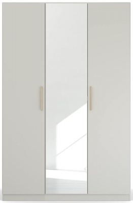Rauch Skandi Quadraspin 3 Door 1 Mirror Grey Wardrobe 136cm