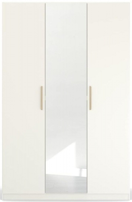Product photograph of Skandi Quadra-spin 3 Door 1 Mirror Wardrobe - Comes In Alpine White And Silk Grey Options from Choice Furniture Superstore