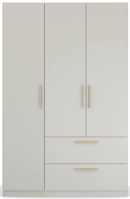 Rauch Skandi Quadraspin 3 Door Grey Combi Wardrobe 136cm