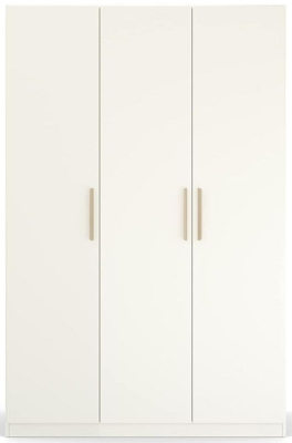 Product photograph of Skandi Quadra-spin 3 Door Wardrobe - Comes In Alpine White And Silk Grey Options from Choice Furniture Superstore