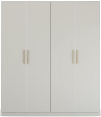 Product photograph of Skandi Quadra-spin 4 Door Grey Wardrobe - 181cm from Choice Furniture Superstore