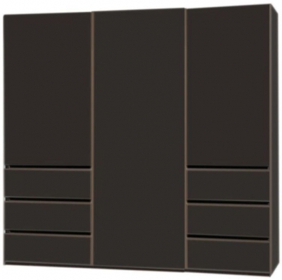 Rauch Lias 3 Door Combi Black Sliding Wardrobe 226cm