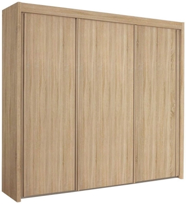 Product photograph of Rauch Imperial 3 Door Sliding Wardrobe In Sonoma Oak - 250cm from Choice Furniture Superstore