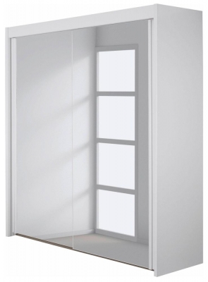 Rauch Imperial 2 Mirror Door Sliding Wardrobe In Silk Grey 181cm