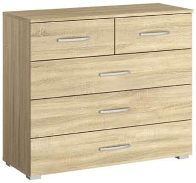 Product photograph of Aditio 5 Drawer Chest In Oak from Choice Furniture Superstore
