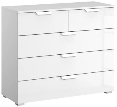 Product photograph of Aditio 5 Drawer Chest In White from Choice Furniture Superstore