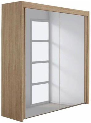 Product photograph of Imperial 2 Mirror Door Sliding Wardrobe In Oak - W 201cm from Choice Furniture Superstore