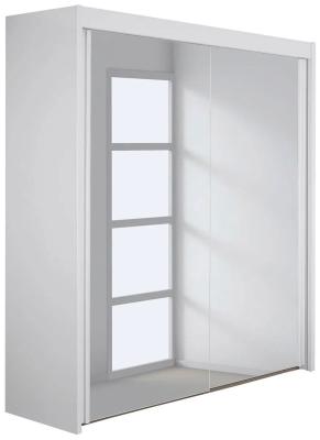 Imperial 2 Mirror Door Sliding Wardrobe In White W 201cm