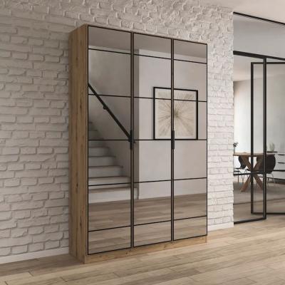 Rauch Acero 136cm 3 Door Mirrored Wardrobe Artisan Oak