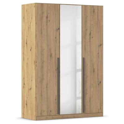Rauch Alba 136cm 3 Door Mirror Wardrobe Artisan Oak