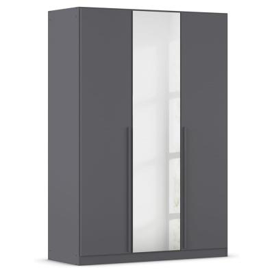 Rauch Alba 136cm 3 Door Mirror Wardrobe Metallic Grey