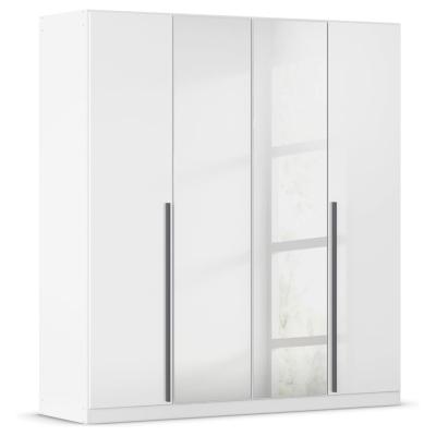 Rauch Alba 181cm 4 Door Mirror Wardrobe White Gloss