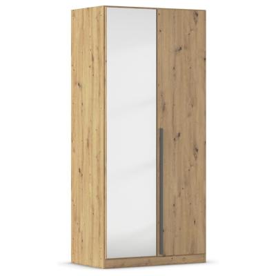 Rauch Alba 91cm 2 Door Mirror Wardrobe Artisan Oak