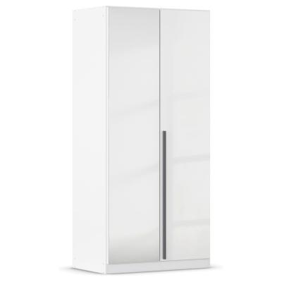 Rauch Alba 91cm 2 Door Mirror Wardrobe White Gloss