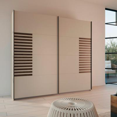 Rauch Barea 226cm 2 Door Sliding Wardrobe Champagne And Atlantic Dark Oak