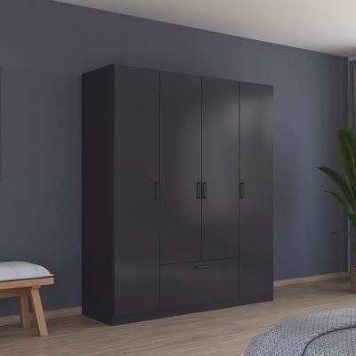 Rauch Bari 181cm 4 Door Wardrobe Metallic Grey