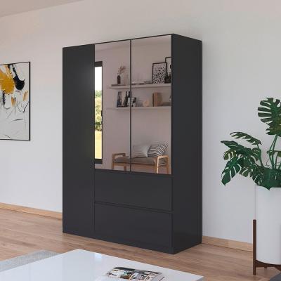 Rauch Costa 136cm 3 Door Combi Wardrobe Metallic Dark Grey