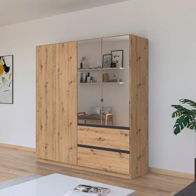 Rauch Costa 181cm 4 Door Combi Wardrobe Artisan Oak