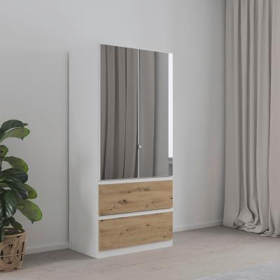 Rauch Costa 91cm 2 Door Combi Wardrobe Alpine White And Artisan Oak