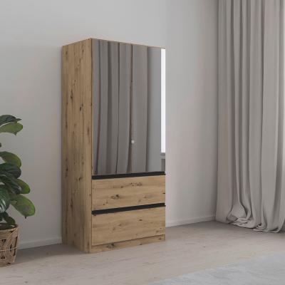 Rauch Costa 91cm 2 Door Combi Wardrobe Artisan Oak
