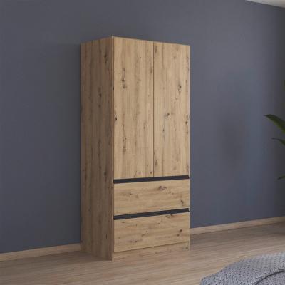Rauch Costa 91cm 2 Door Wardrobe With Drawers Artisan Oak