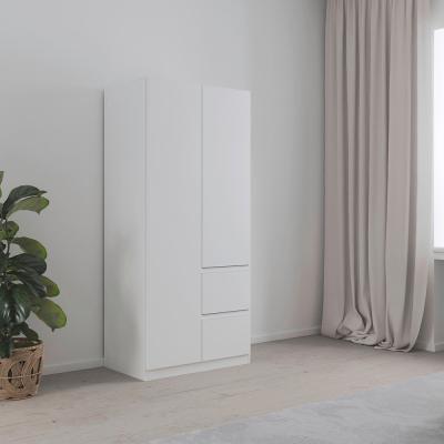Rauch Costa 91cm 2 Door Wardrobe With Lhf Drawers Alpine White