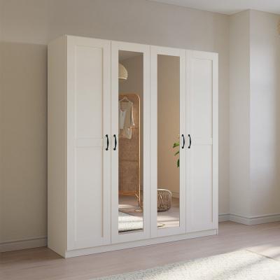 Rauch Cottage 181cm 4 Door Mirror Wardrobe Alpine White