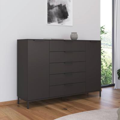 Rauch Flipp 2 Door Sideboard With Metal Base 180cm Graphite