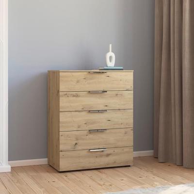 Rauch Flipp 5 Drawer Chest With Adjustable Height Artisan Oak