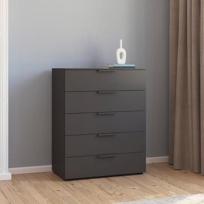 Rauch Flipp 5 Drawer Chest With Adjustable Height Graphite