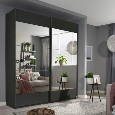 Rauch Malibu 181cm 2 Door Sliding Wardrobe Metallic Dark Grey