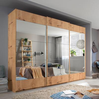 Rauch Malibu 271cm 3 Door Sliding Wardrobe Artisan Oak