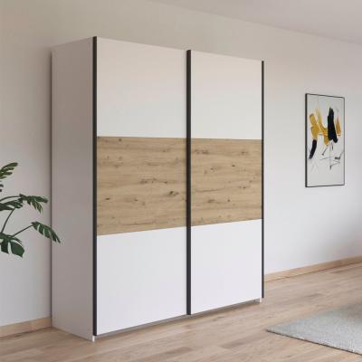 Rauch Neo 175cm 2 Door Sliding Wardrobe Alpine White And Artisan Oak