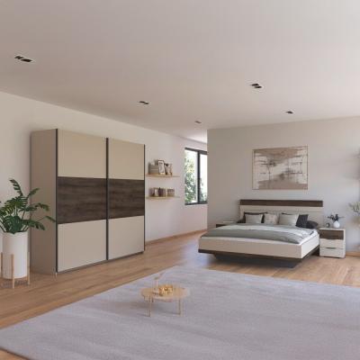 Rauch Sajo 160cm Bedroom Set With Wardrobe Champagne And Atlantic Dark Oak