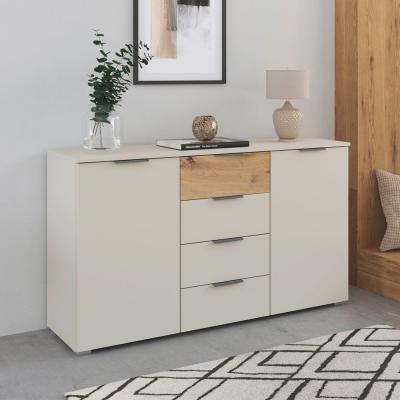 Rauch Sajo 2 Door Sideboard 140cm Champagne And Artisan Oak