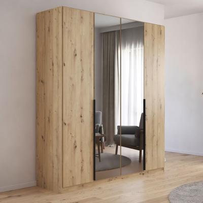 Rauch Skyla 181cm 4 Door Wardrobe With Mirror Artisan Oak