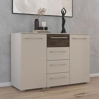 Rauch Luana 2 Door Large Sideboard 120cm Champagne And Atlantic Dark Oak