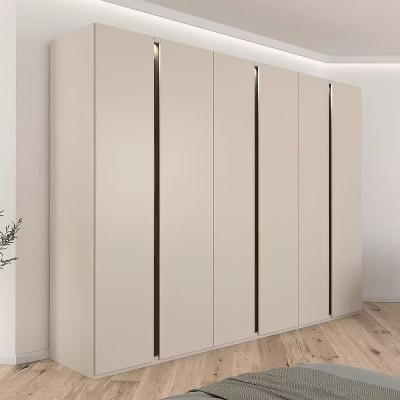 Rauch Luana 301cm 6 Door Wardrobe With Lighting Champagne And Atlantic Dark Oak