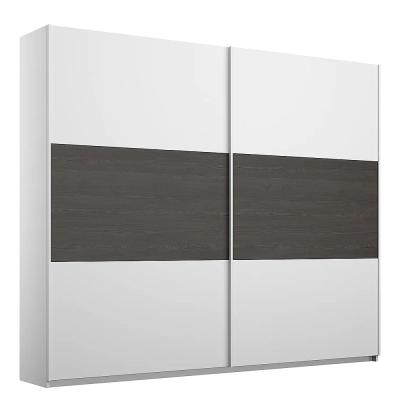 Rauch Miro 218cm 2 Door Sliding Wardrobe Alpine White And Black Oak
