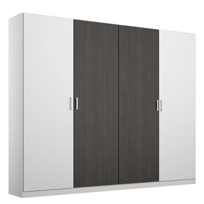 Rauch Miro 226cm 4 Door Wardrobe Alpine White And Black Oak