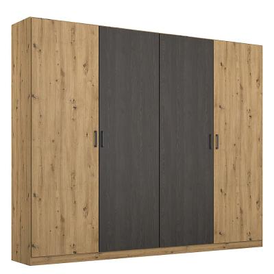 Rauch Miro 226cm 4 Door Wardrobe Artisan Oak And Black Oak