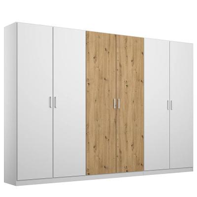 Rauch Miro 271cm 6 Door Wardrobe Alpine White And Artisan Oak