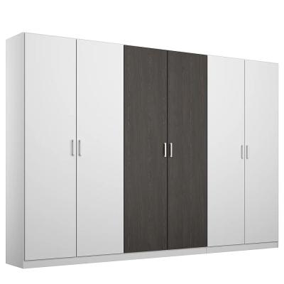 Rauch Miro 271cm 6 Door Wardrobe Alpine White And Black Oak