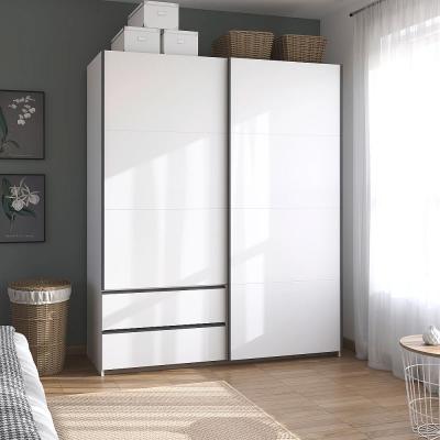 Rauch Ben 175cm 2 Door Sliding Wardrobe With Drawer Alpine White