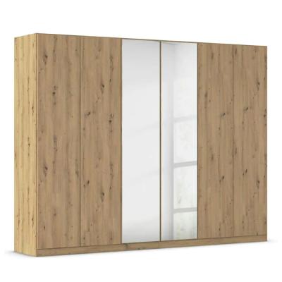 Rauch Wingview Lite 271cm 6 Door Wardrobe With Mirror Artisan Oak