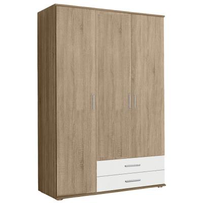 Rauch Rasant Extra 127cm 3 Door Wardrobe With 2 Drawers Sonoma Oak And Alpine White
