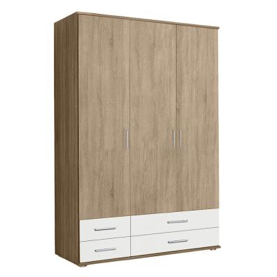 Rauch Rasant Extra 127cm 3 Door Wardrobe With 4 Drawers Sonoma Oak And Alpine White