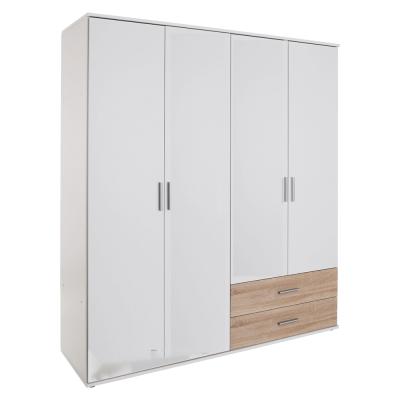 Rauch Rasant Extra 168cm 4 Door Wardrobe With 2 Drawers Alpine White And Sonoma Oak