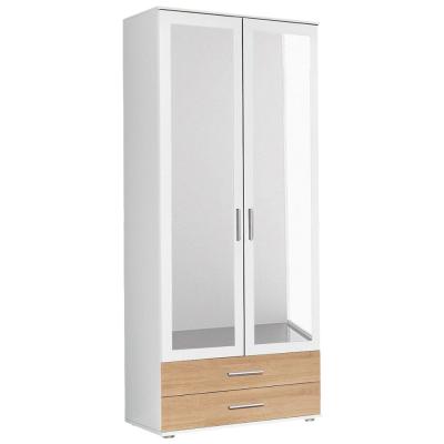 Rauch Rasant Extra 85cm 2 Door Combi Wardrobe Alpine White And Sonoma Oak