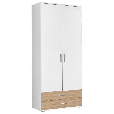 Rauch Rasant Extra 85cm 2 Door Wardrobe With Drawer Alpine White And Sonoma Oak